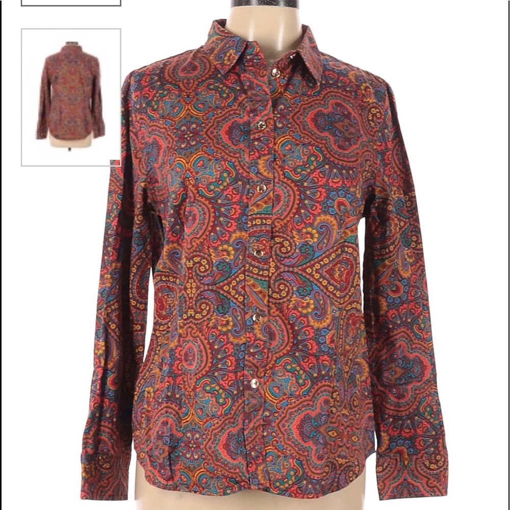 Jones New York Paisley Button Down